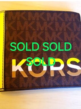 - Michael Kors Monogram Neon Trim Billfold